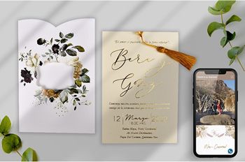 productos de invitaciones de boda y cajas para eventos